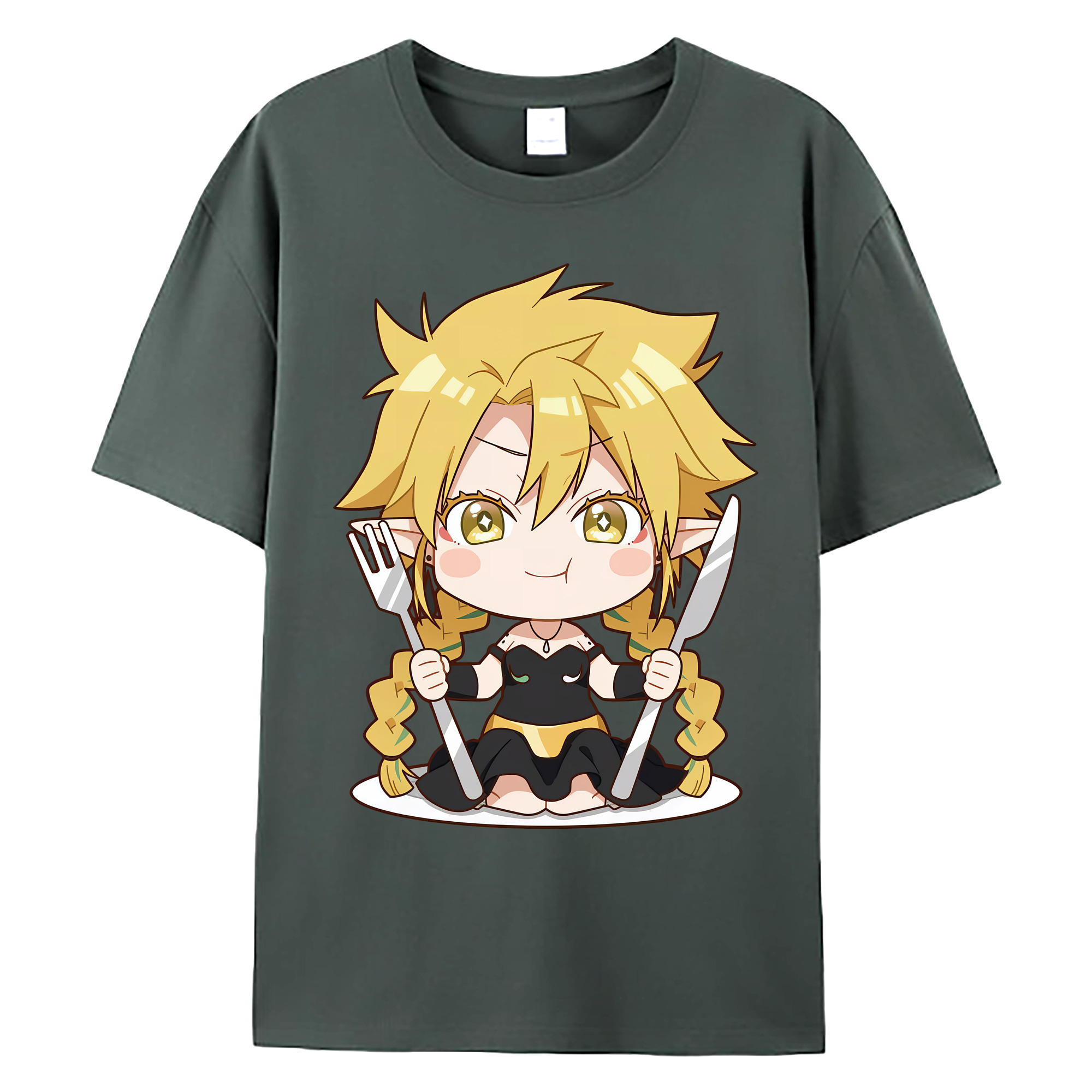 （画像用） 転スラ Regarding Reincarnated to Slime 綿100％ メンズ半袖Tシャツ｜肌触りやわらか＆通気性